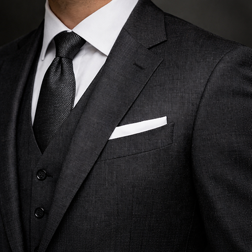 SUPER 100'S VUNENA TKANINA ZA ODIJELA - DARK GREY 150 CM 26037-3004