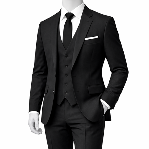 ELASTIČNI VUNENI TROPICAL ZA ODIJELA - BLACK 150 CM 26038-1001