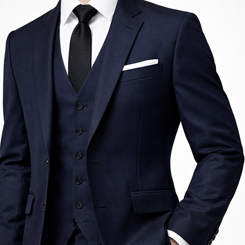 ELASTIČNI VUNENI TROPICAL ZA ODIJELA - DEEP BLUE 150 CM 26038-2011