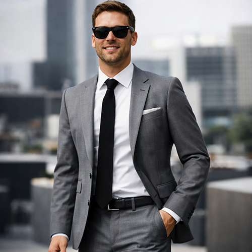 ELASTIČNI VUNENI TROPICAL ZA ODIJELA - GREY 150 CM 26038-4001