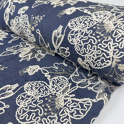 ŠTIKANI PAMUČNI JEANS FLORA (21926) 145 CM 26050-600