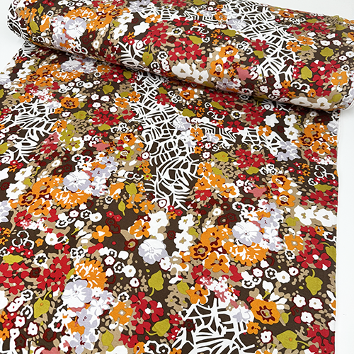 VISKOZNI JERSEY PRINT 140 CM 19140-FLO-ORANGE