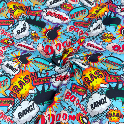 PAMUČNO PLATNO DIGITAL PRINT 140 CM 18203-BOCADILLOS-BANG
