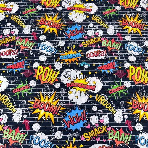 PAMUČNO PLATNO DIGITAL PRINT 140 CM 18203-GRAFFITTI-NEGRO - Slika 2