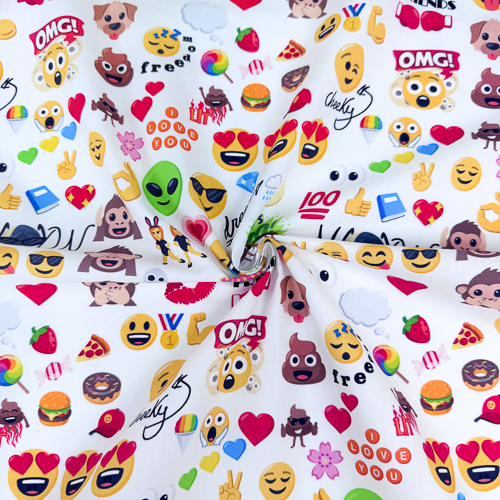 PAMUČNO PLATNO DIGITAL PRINT 140 CM 18203-EMOJI-CPH - Slika 2