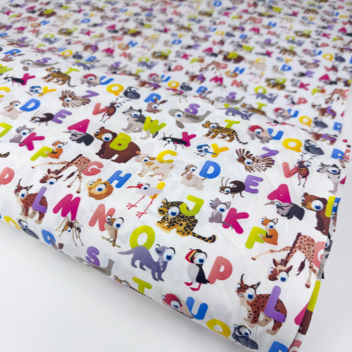 PAMUČNO PLATNO DIGITAL PRINT 140 CM 18203-ANIMALS-ALPHABET - Slika 2
