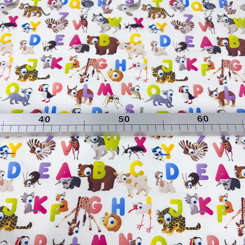 PAMUČNO PLATNO DIGITAL PRINT 140 CM 18203-ANIMALS-ALPHABET - Slika 3