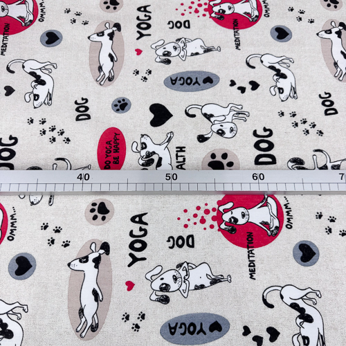 DEKOR LONETA PRINT 280 CM 15021-DOG-YOGA-ROJO - Slika 3