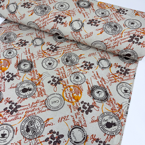DEKOR LONETA PRINT 280 CM 15021-COFFEE-MARRON