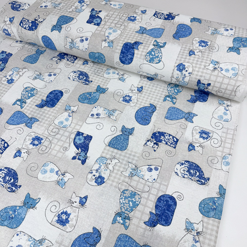 DEKOR LONETA PRINT 280 CM 15021-DOBBY-AZUL - Slika 2