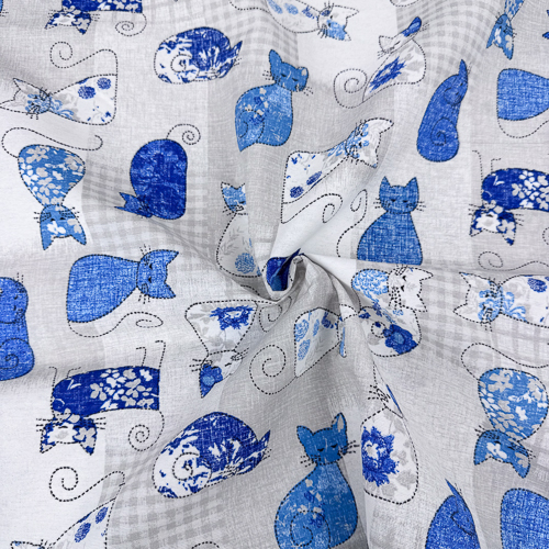 DEKOR LONETA PRINT 280 CM 15021-DOBBY-AZUL