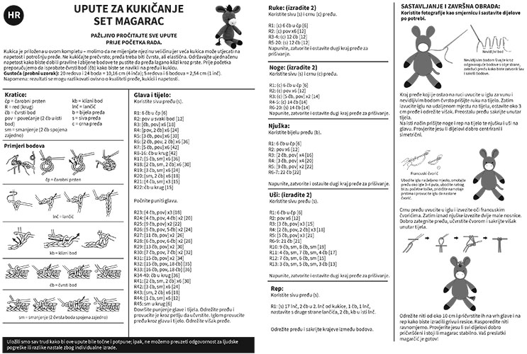 DIY CHROCHET SET - DONKEY 72993004 - Slika 3